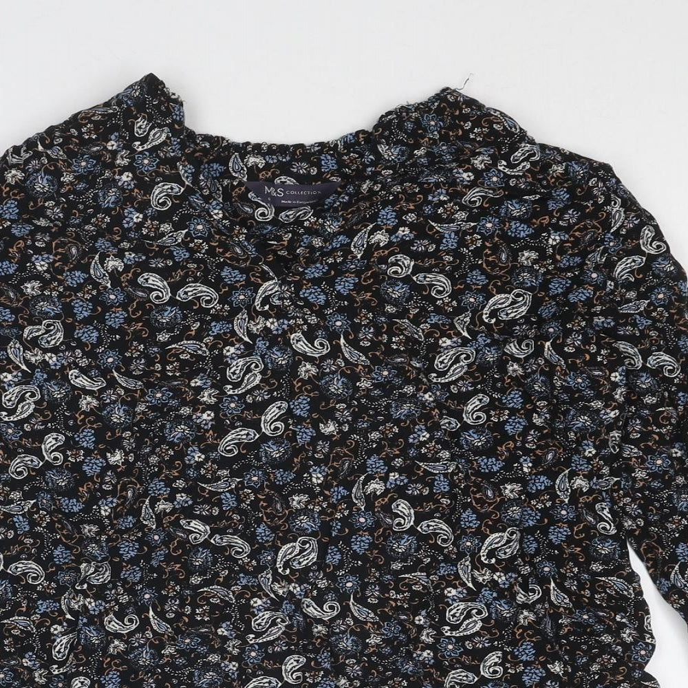Womens UK Size 6 Marks and Spencer Multicoloured Basic Blouse