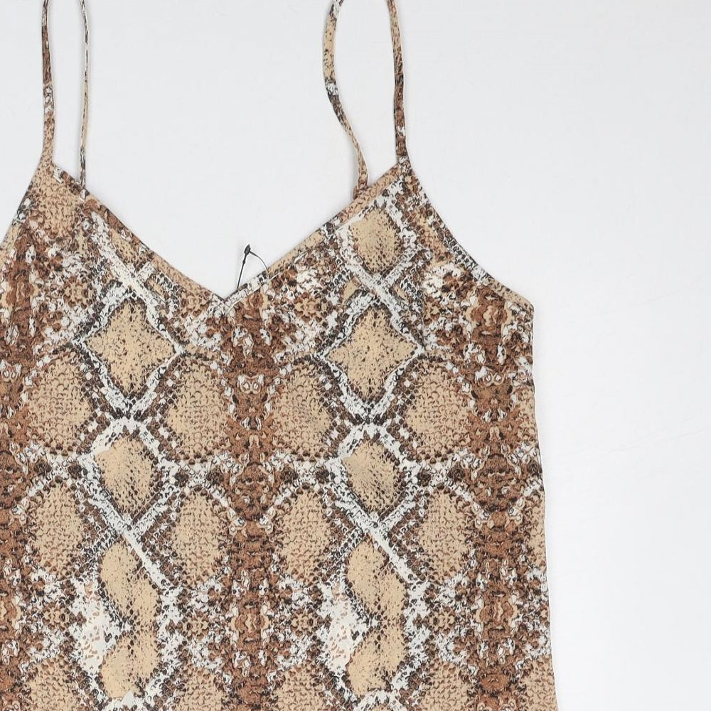 Womens UK Size 8 Marks and Spencer Brown Camisole Tank
