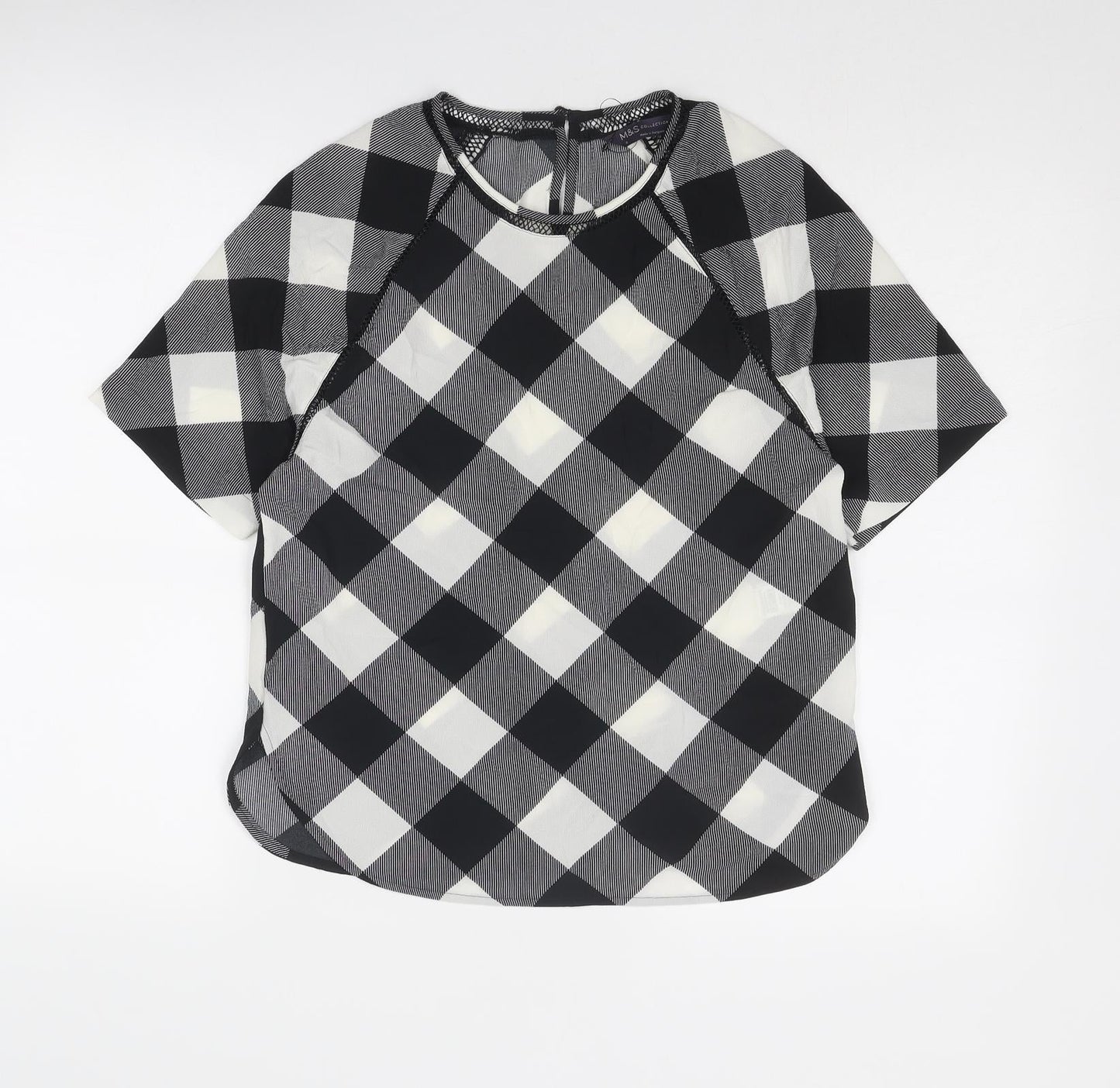 Womens UK Size 6 Marks and Spencer Black Basic Blouse