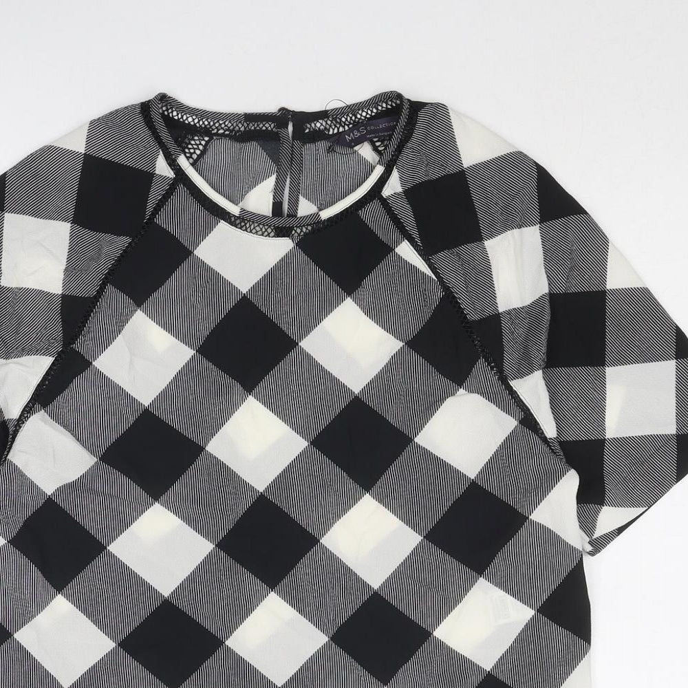 Womens UK Size 6 Marks and Spencer Black Basic Blouse