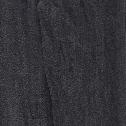 Monki Womens Grey Cotton Straight Jeans Size 26 in Regular Zip