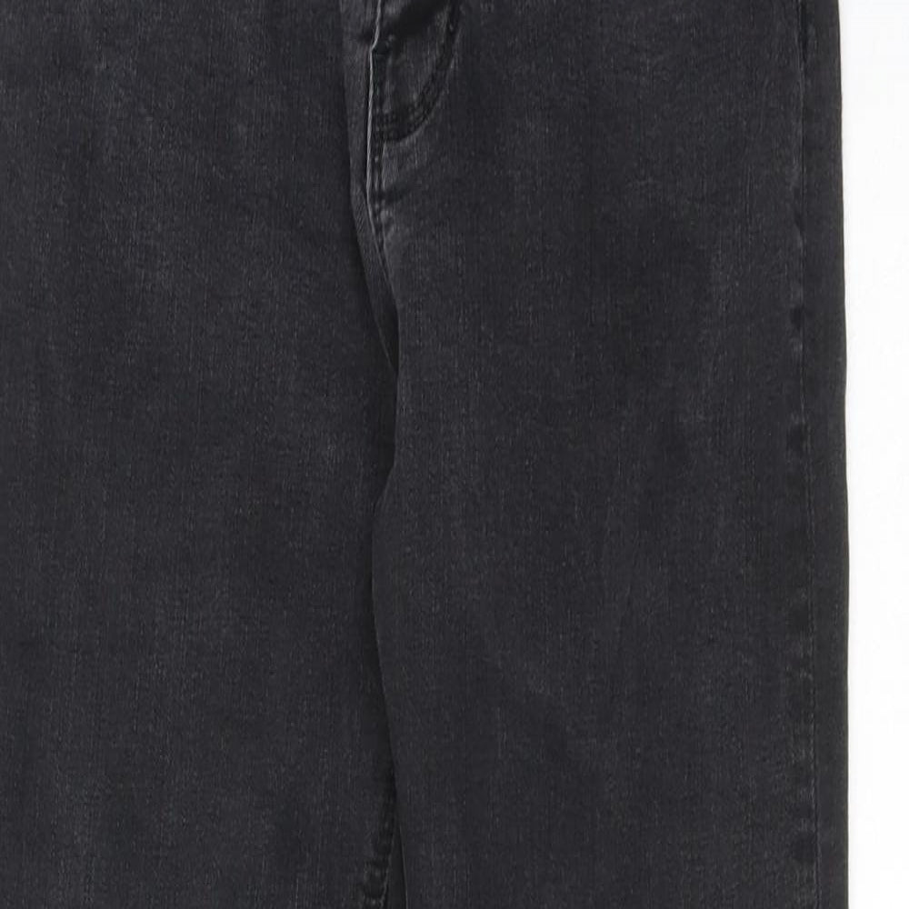 Zara Womens Black Cotton Skinny Jeans Size 26 in Regular Button