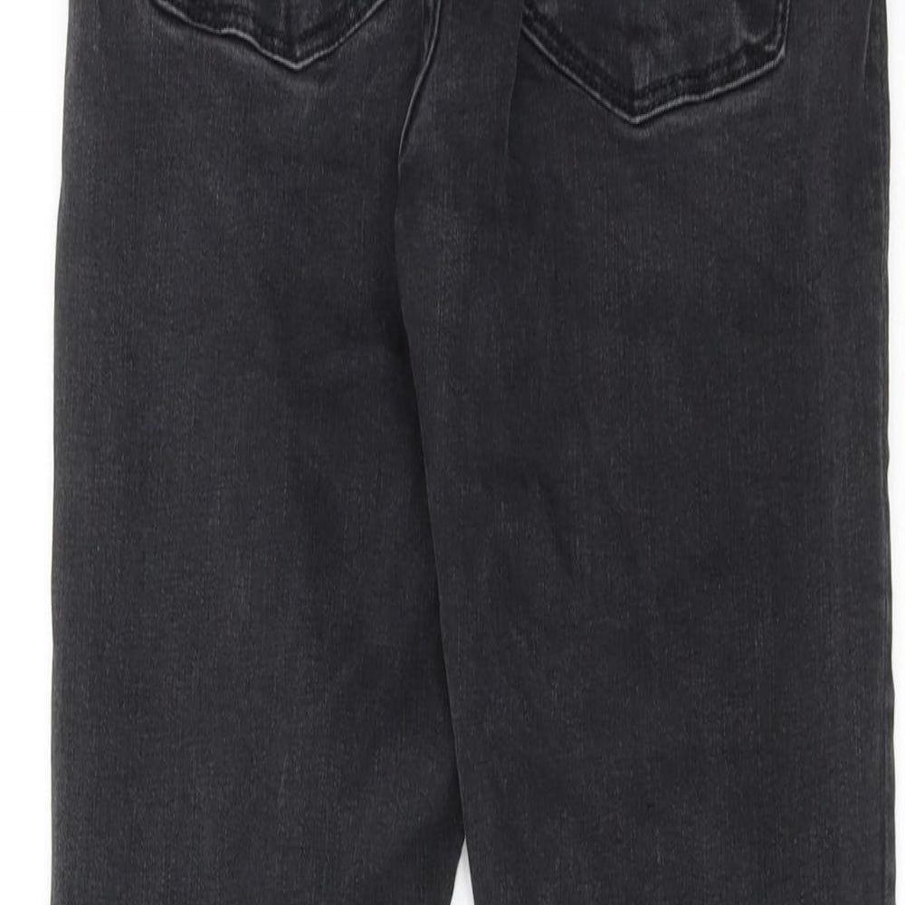 Zara Womens Black Cotton Skinny Jeans Size 26 in Regular Button