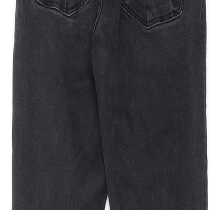 Zara Womens Black Cotton Skinny Jeans Size 26 in Regular Button