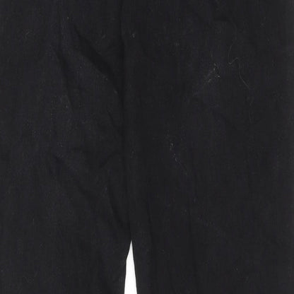 LTS Womens Black Cotton Straight Jeans Size 10 Regular Zip