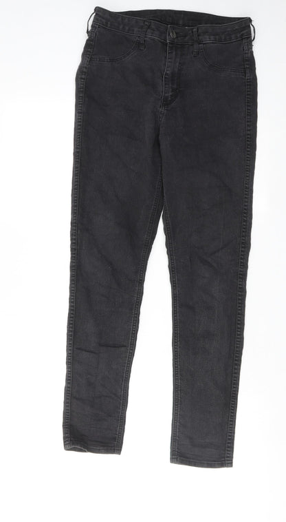 Womens UK Size 29 in H&M Regular Fit Straight Grey Jeans