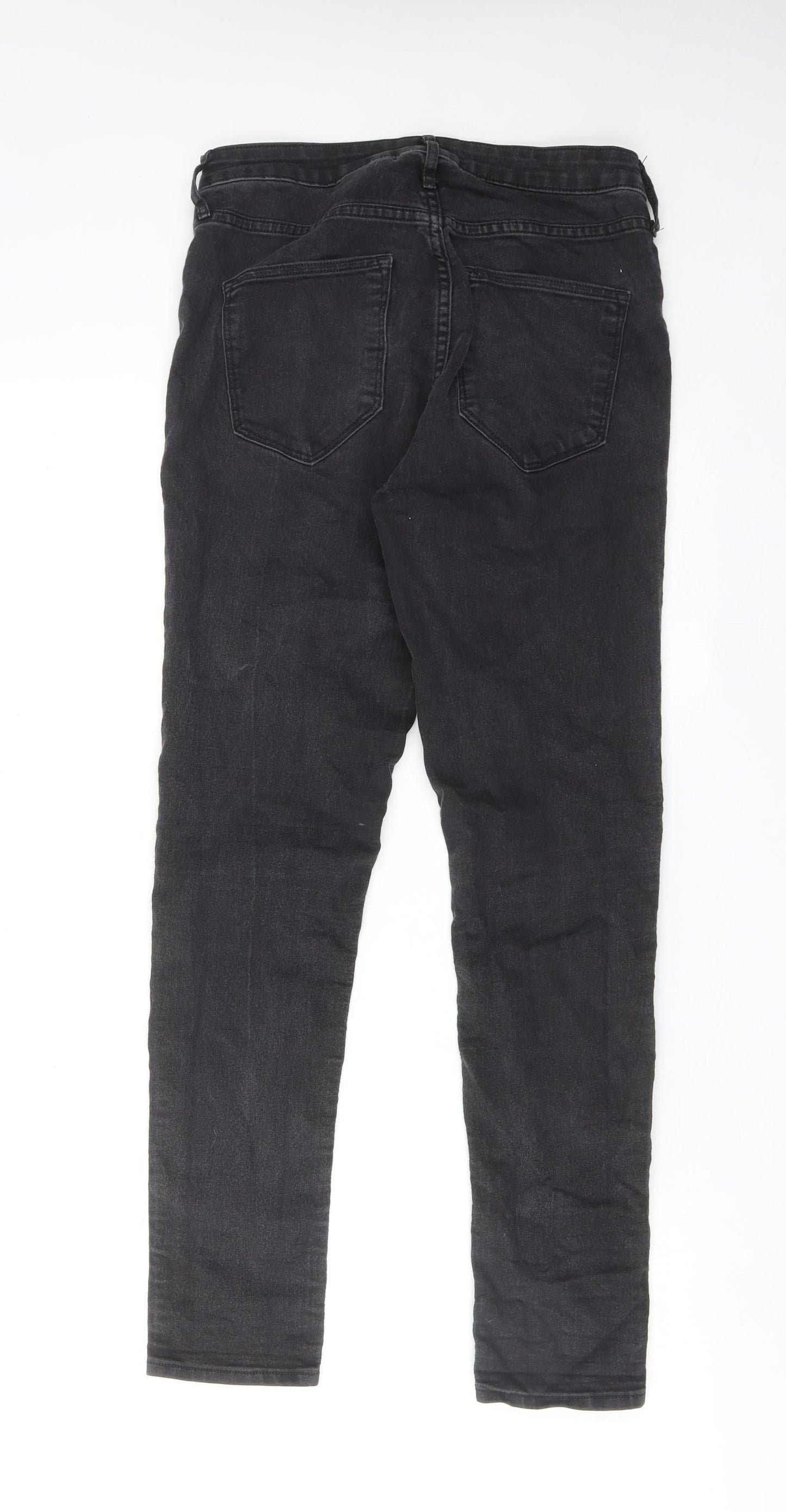 Womens UK Size 29 in H&M Regular Fit Straight Grey Jeans