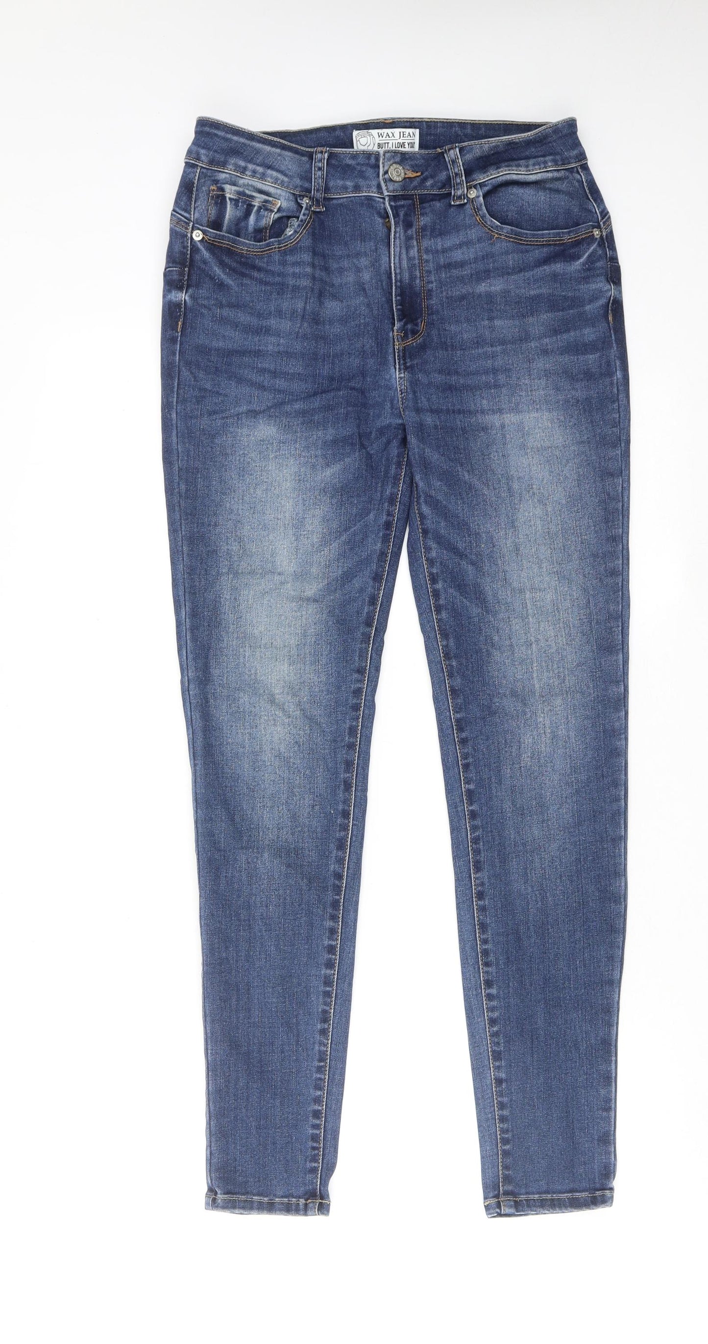 Womens UK Size 28 in WAX JEAN Regular Fit Skinny Blue Jeans
