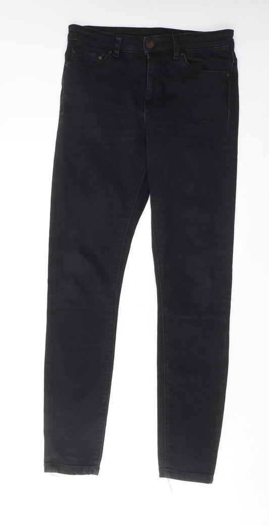 ASOS Womens Black Cotton Skinny Jeans Size 26 L32 in Regular Zip