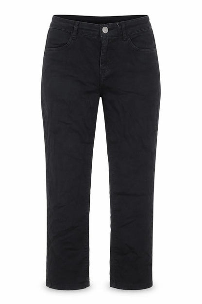 Cache Cache Womens Black Cotton Straight Jeans Size 10 Regular Zip