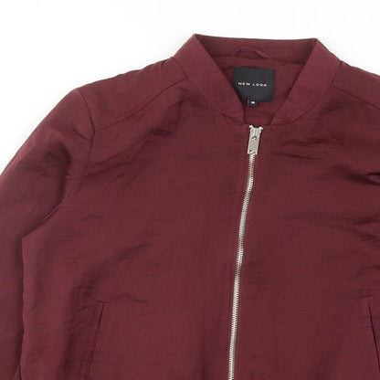 Womens UK Size 10 New Look Red Varsity Jacket