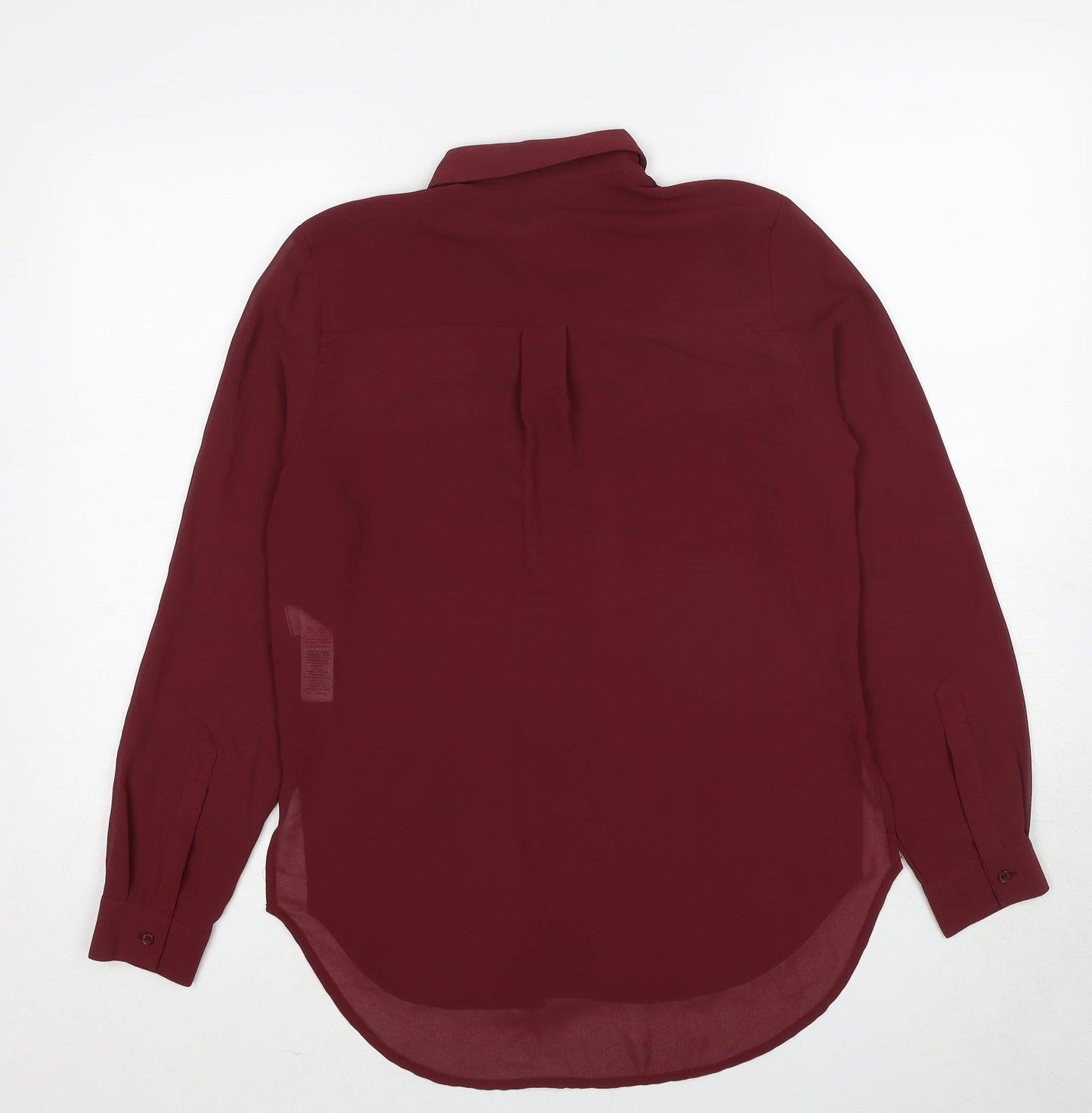 Womens UK Size 8 New Look Red Basic Button-Up