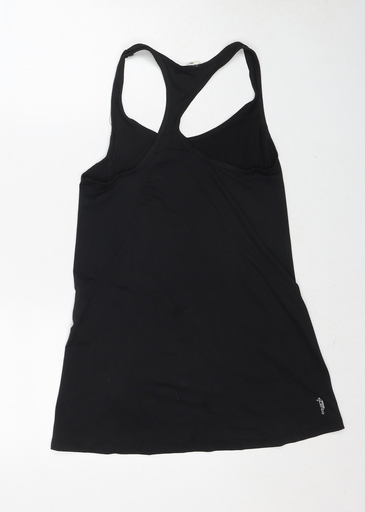 DECATHLON Womens Black Polyester Camisole Tank Size 8 Round Neck Pullover - Work it own it