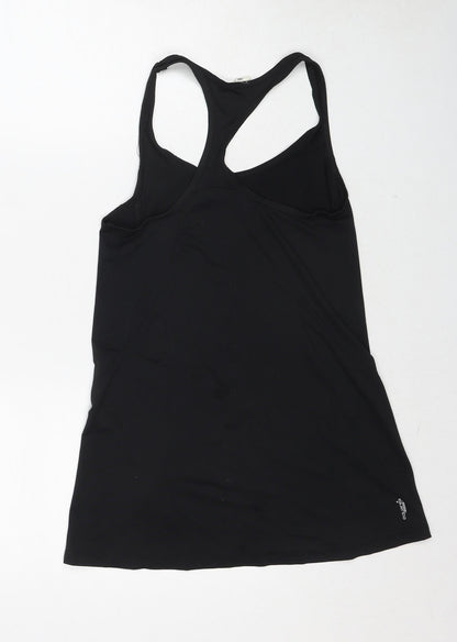 DECATHLON Womens Black Polyester Camisole Tank Size 8 Round Neck Pullover - Work it own it