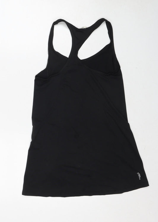 DECATHLON Womens Black Polyester Camisole Tank Size 8 Round Neck Pullover - Work it own it