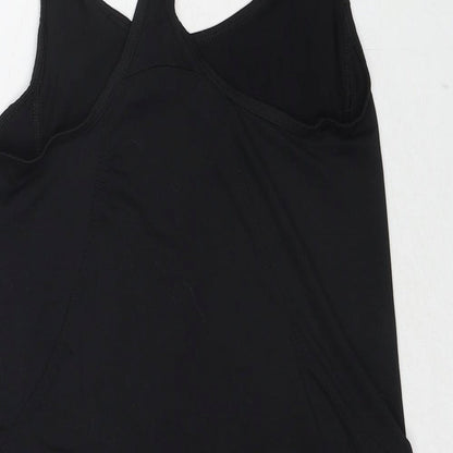 DECATHLON Womens Black Polyester Camisole Tank Size 8 Round Neck Pullover - Work it own it