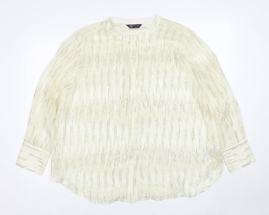 Womens UK Size M Marks and Spencer Gold Basic Button-Up