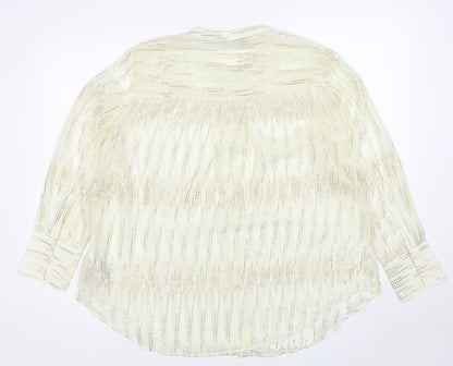 Womens UK Size M Marks and Spencer Gold Basic Button-Up