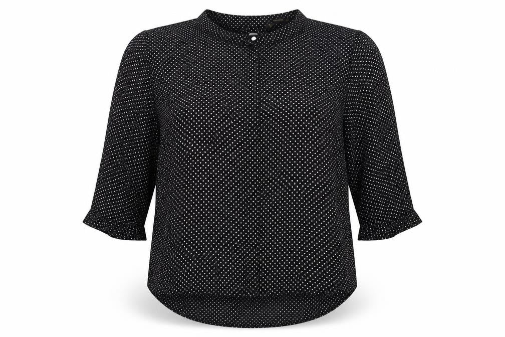 Womens UK Size XS Zara Black Basic Blouse