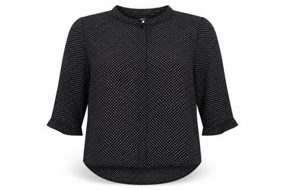 Womens UK Size XS Zara Black Basic Blouse