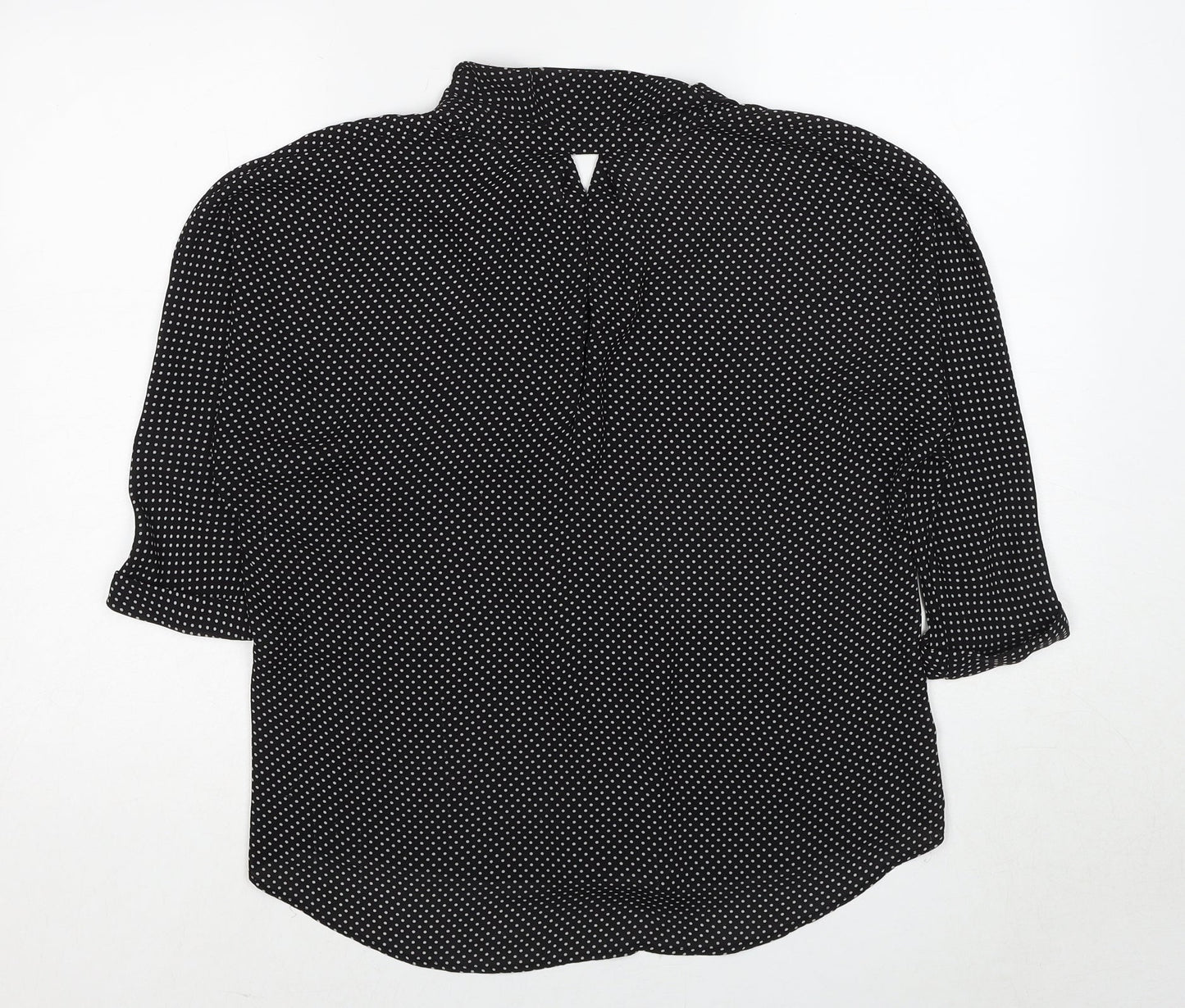 Womens UK Size XS Zara Black Basic Blouse