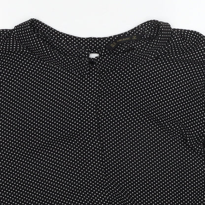 Womens UK Size XS Zara Black Basic Blouse