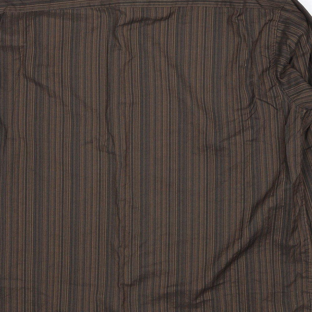 Mens UK Size L ECHOl Brown  Button-Up Long Sleeve Casual Shirt