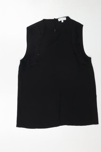 Womens UK Size 10 Warehouse Black Basic Tank