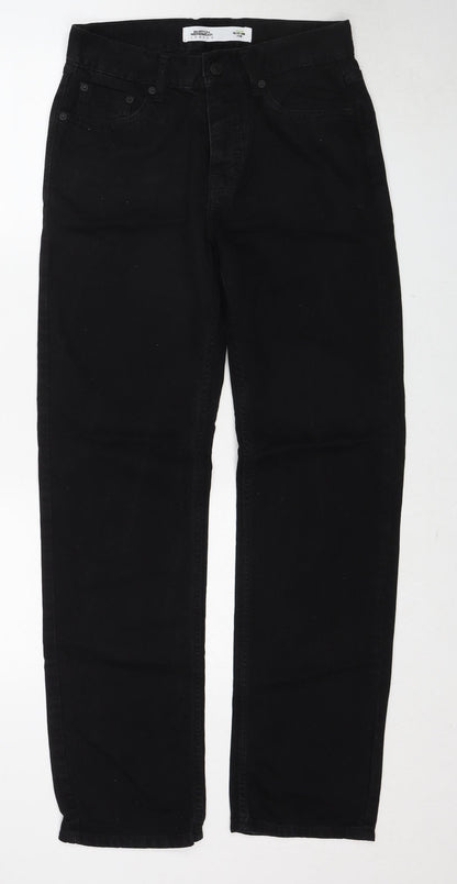 Burton Mens Black Cotton Straight Jeans Size 28 in Regular Zip