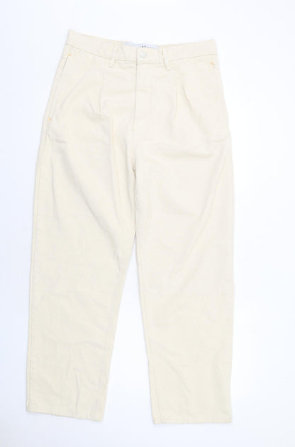 Mens UK Size M Pull&Bear Regular Fit Straight Beige Jeans