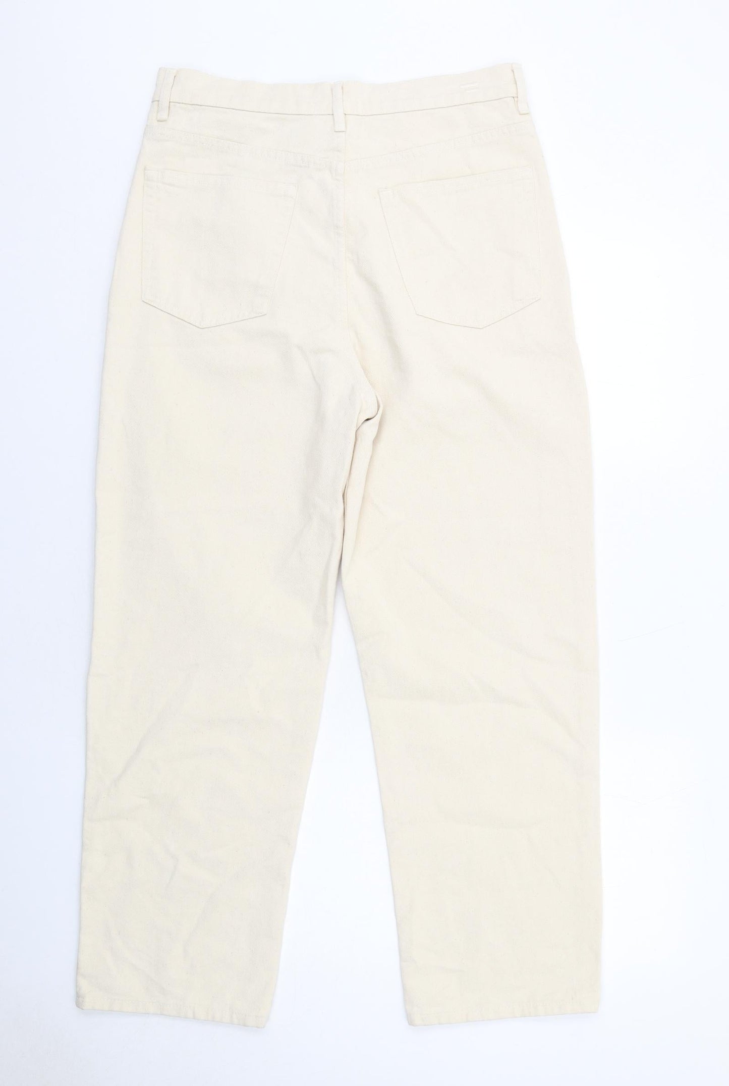 Mens UK Size M Pull&Bear Regular Fit Straight Beige Jeans
