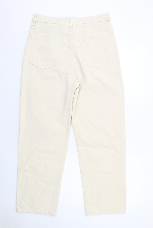 Mens UK Size M Pull&Bear Regular Fit Straight Beige Jeans