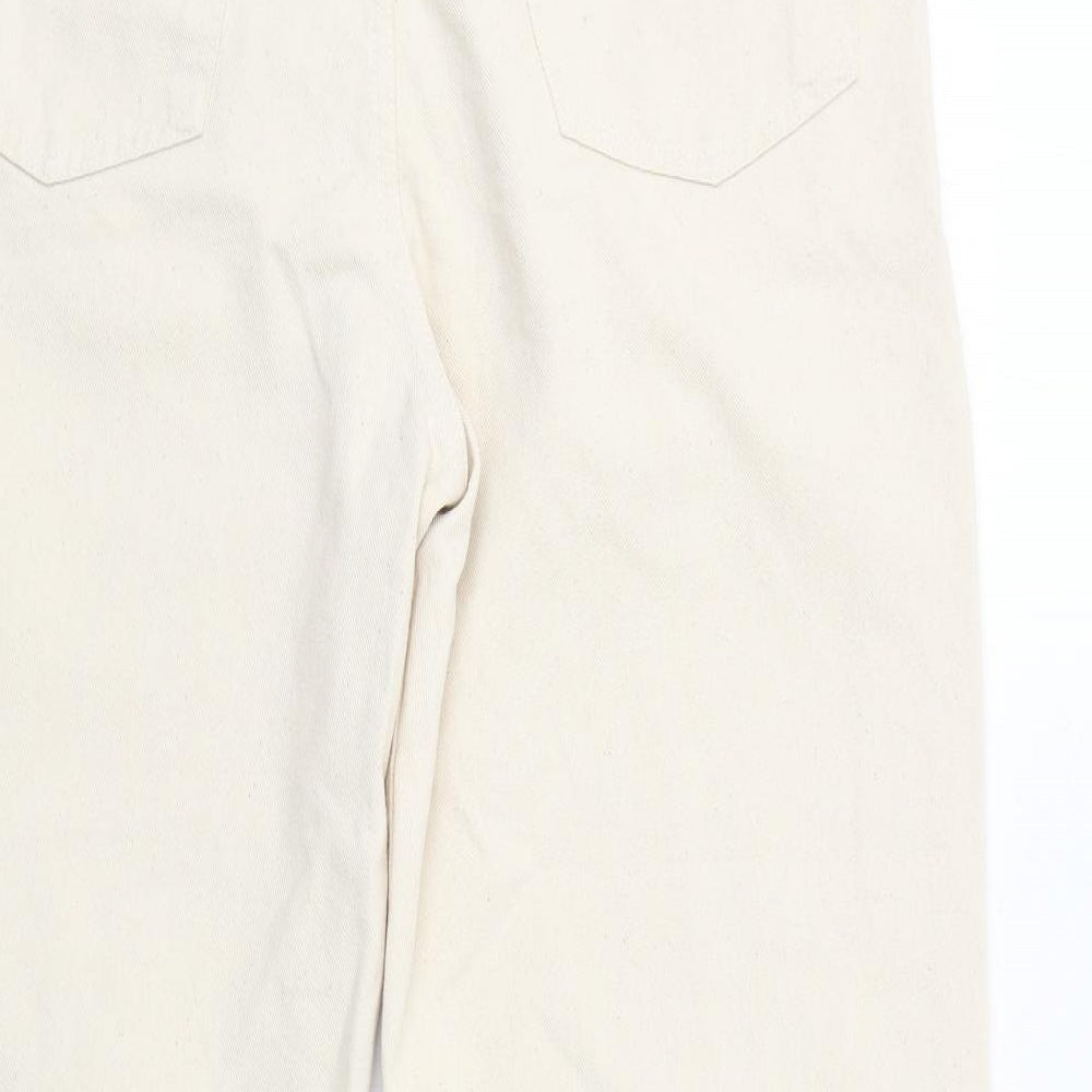 Mens UK Size M Pull&Bear Regular Fit Straight Beige Jeans
