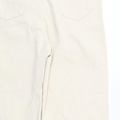 Mens UK Size M Pull&Bear Regular Fit Straight Beige Jeans