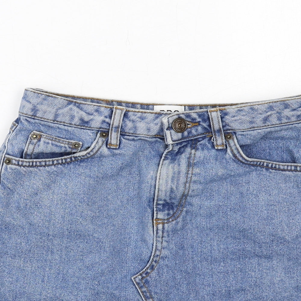 BDG Womens Blue Cotton A-Line Skirt Size XS Zip