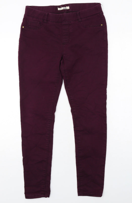 Dorothy Perkins Womens Purple Cotton Jegging Jeans Size 12 Regular