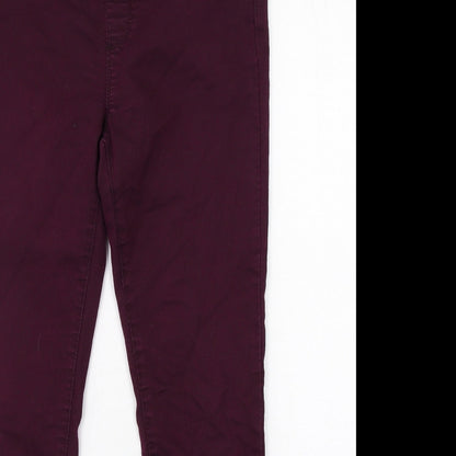 Dorothy Perkins Womens Purple Cotton Jegging Jeans Size 12 Regular