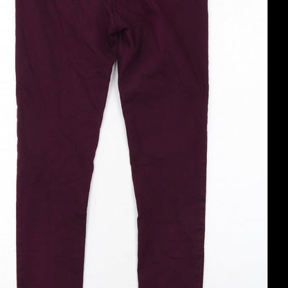 Dorothy Perkins Womens Purple Cotton Jegging Jeans Size 12 Regular