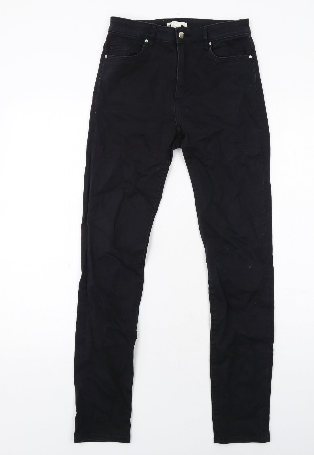 Womens UK Size 8 H&M Regular Fit Skinny Black Jeans