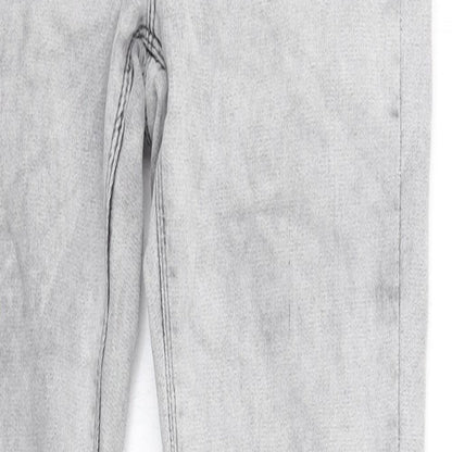 ASOS Womens Grey Cotton Skinny Jeans Size 12 Regular Zip