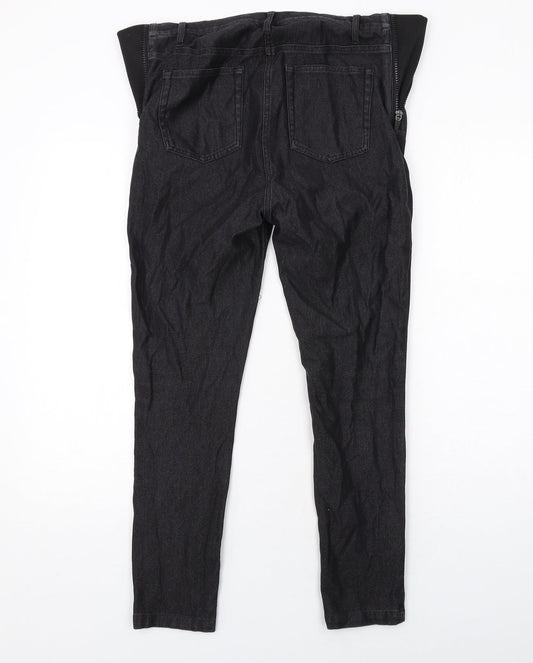 NEXT Womens Black Cotton Straight Jeans Size 10 Regular