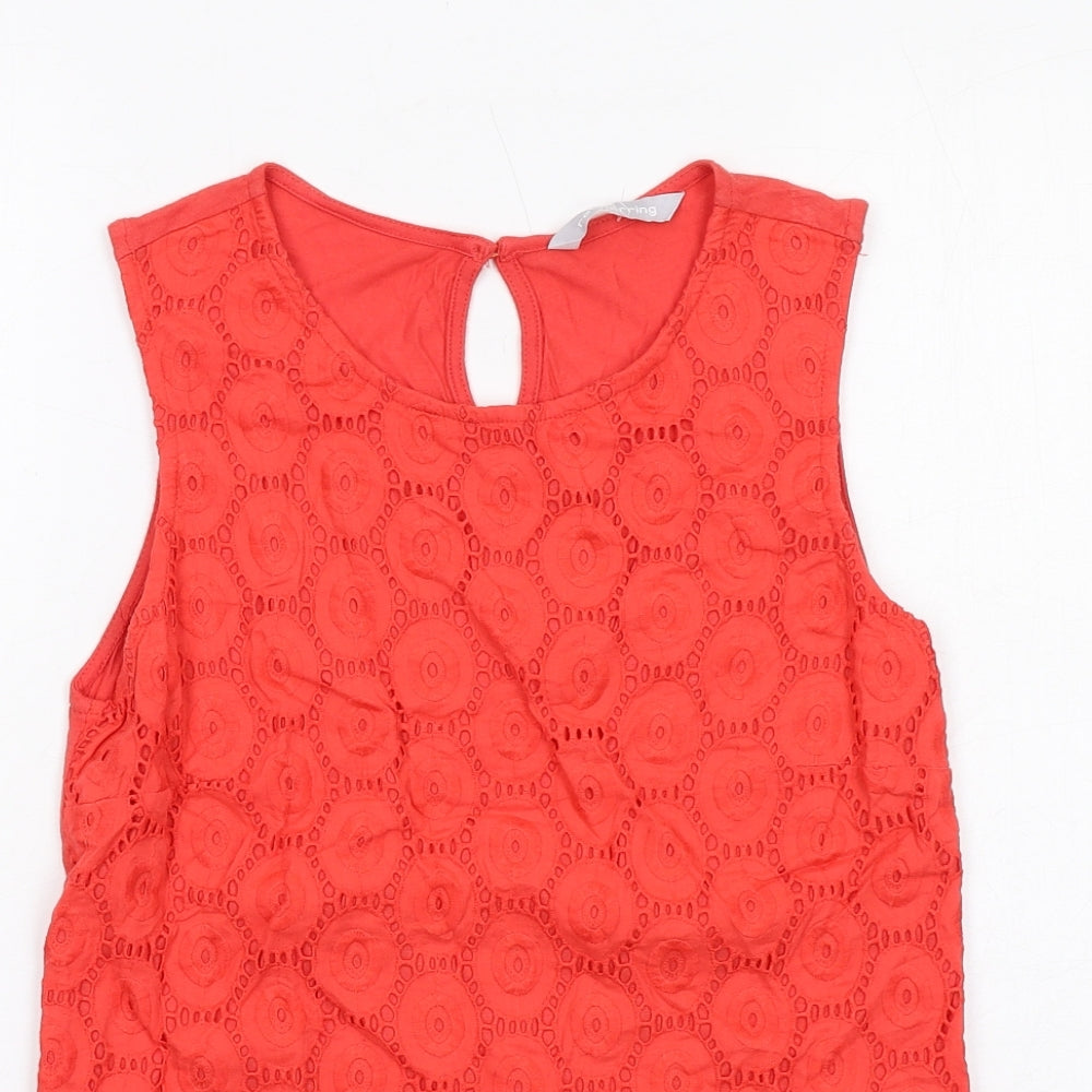 Womens UK Size 8 Red Herring Red Basic Blouse