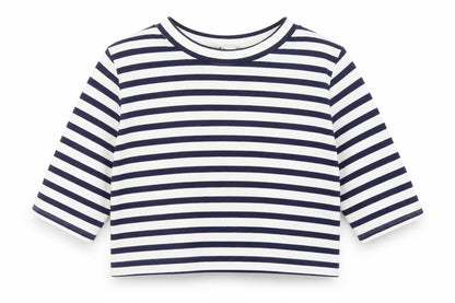 Womens UK Size M H&M Blue Cropped T-Shirt