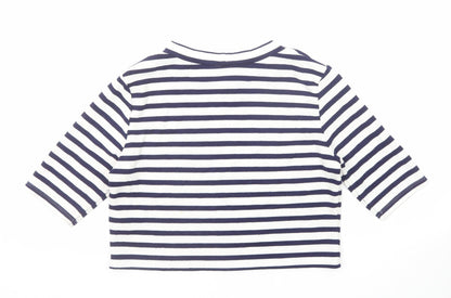Womens UK Size M H&M Blue Cropped T-Shirt