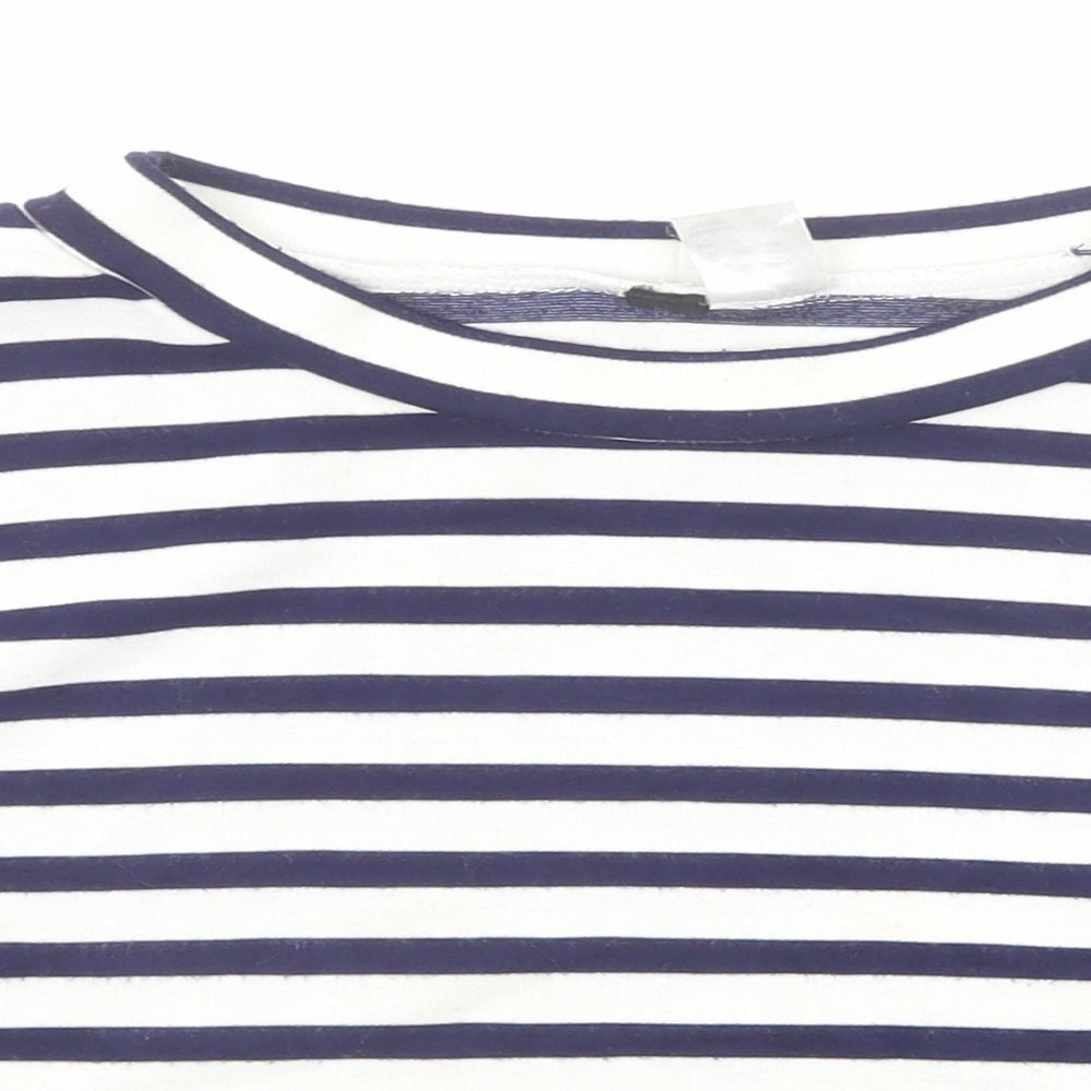 Womens UK Size M H&M Blue Cropped T-Shirt
