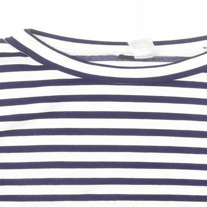 Womens UK Size M H&M Blue Cropped T-Shirt