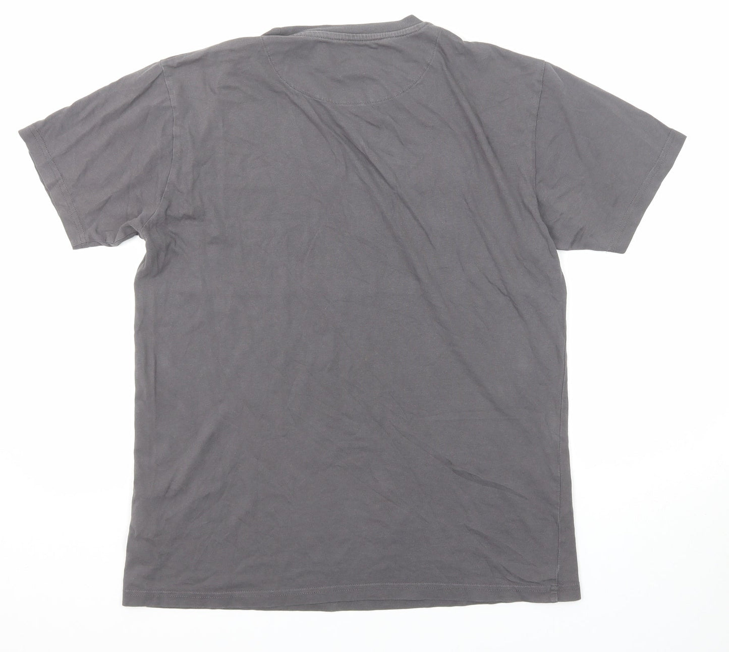 Jameson Carter Mens Grey Cotton T-Shirt Size S Round Neck