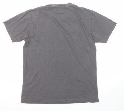 Jameson Carter Mens Grey Cotton T-Shirt Size S Round Neck
