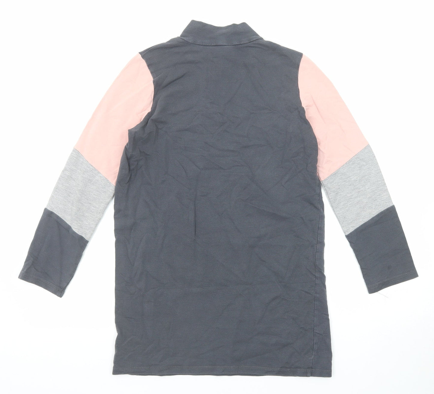 Select Girls Grey Cotton Pullover Sweatshirt Size 12-13 Years Zip - Mon Amour