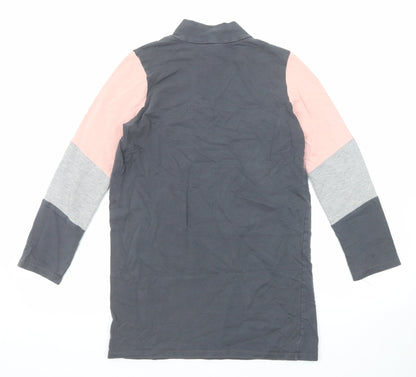 Select Girls Grey Cotton Pullover Sweatshirt Size 12-13 Years Zip - Mon Amour
